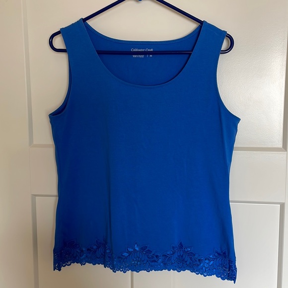 Lace Trimmed Sleeveless Top - Picture 1 of 3